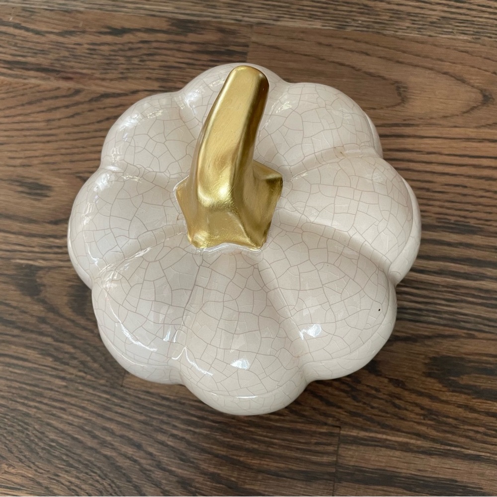 Ceramic Pumpkin Container - Picture 2 of 5
